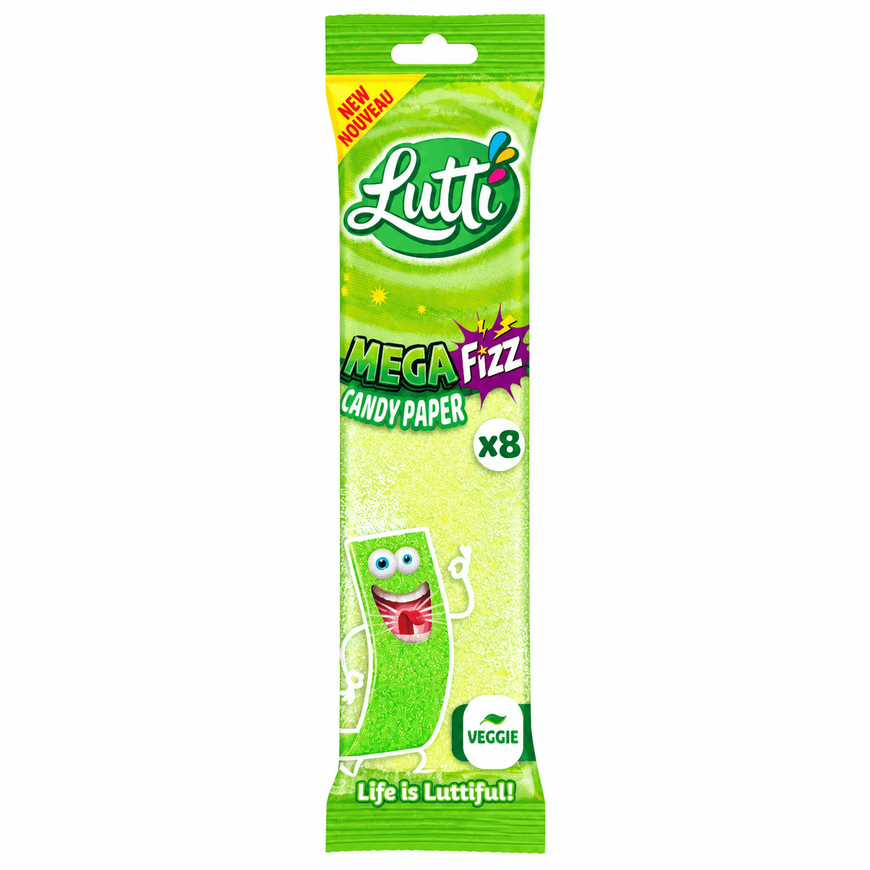 lutti mega fizz candy paper