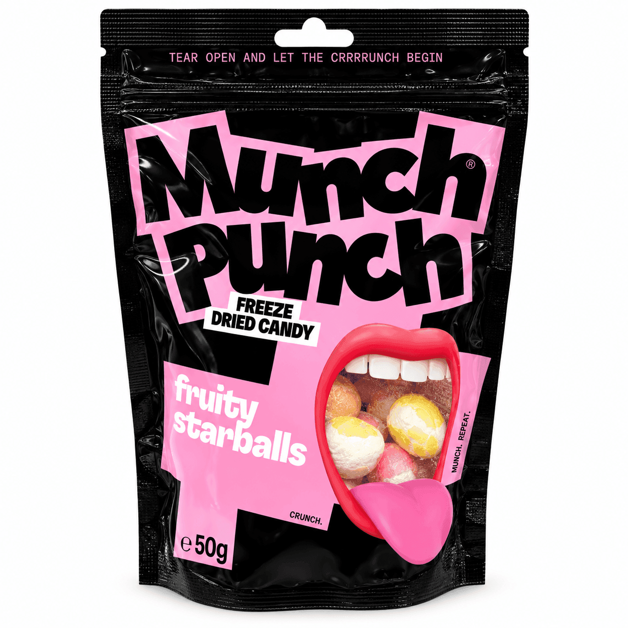 munch punch freeze dried candy fruity starballs 50gr