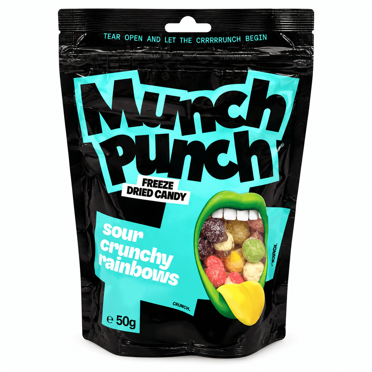 munch punch freeze dried candy sour crunchy rainbows 50gr
